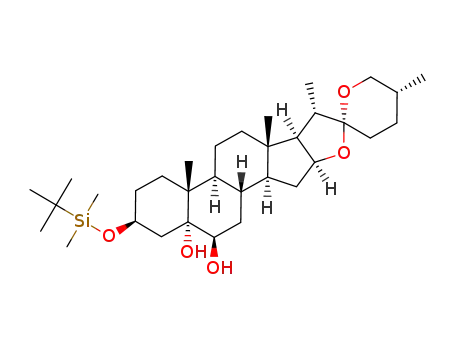 Molecular Structure of 876908-18-8 ((25R)-3β-(t-butyldimethylsilyloxy)-5α-spirostane-5,6β-diol)