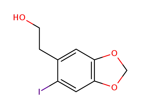 Molecular Structure of 52199-45-8 (1,3-Benzodioxole-5-ethanol, 6-iodo-)