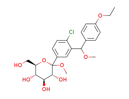 methyl 1-{4-chloro-3-[1-(4-ethyloxyphenyl)(methoxy)methyl]phenyl}-α/β-D-glucopyranoside