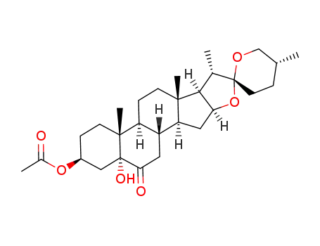 (25R)-3β-acetoxy-5-hydroxy-5α-spirostan-6-one