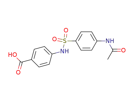 Molecular Structure of 72236-24-9 (4-({[4-(acetylamino)phenyl]sulfonyl}amino)benzoic acid)
