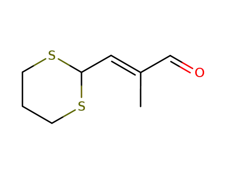 Molecular Structure of 84188-96-5 (2-Propenal, 3-(1,3-dithian-2-yl)-2-methyl-, (E)-)