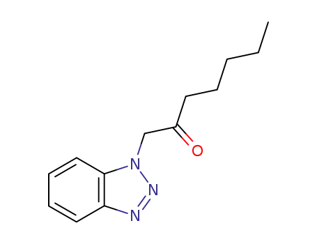 Molecular Structure of 189343-44-0 (1-(1H-1,2,3-benzotriazol-1-yl)-2-heptanone)