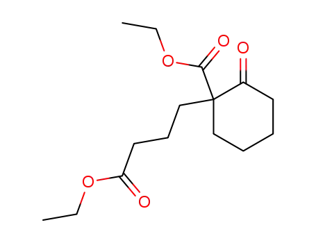 Molecular Structure of 124355-49-3 (ethyl 1-(3-(ethoxycarbonyl)propyl)-2-oxocyclohexanecarboxylate)