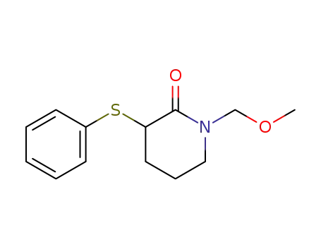 Molecular Structure of 1026076-90-3 (1-(methoxymethyl)-3-(phenylthio)piperidin-2-one)