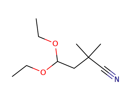 Molecular Structure of 18240-74-9 (2,2-dimethyl-4,4-diethoxybutyronitrile)