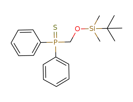 Molecular Structure of 1420040-31-8 ((t-butyldimethylsilyloxymethyl)diphenylphosphine sulfide)