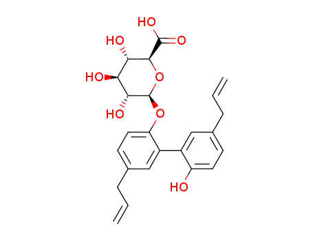Molecular Structure of 102141-20-8 (Magnolol glucuronide)