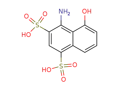 Molecular Structure of 82-47-3 (4-amino-5-hydroxynaphthalene-1,3-disulphonic acid)