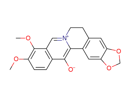 Molecular Structure of 62595-72-6 (9,10-dimethoxy-5,13a-dihydro-6H-[1,3]dioxolo[4,5-g]isoquino[3,2-a]isoquinolin-13-ol)