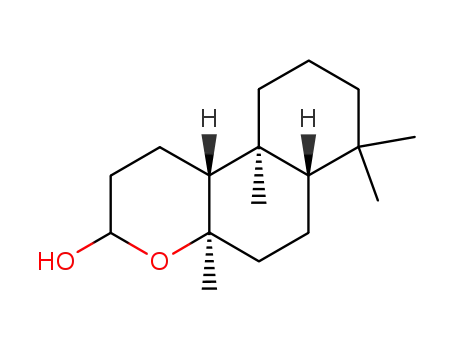 Molecular Structure of 13017-23-7 ((4aR,6aS,10aS,10bR)-(-)-2,3,4a,5,6,6a,7,8,9,10,10a,10b-dodecahydro-4a,7,7,10a-tetramethyl-naphtho<2,1-b>pyran-3-ol)