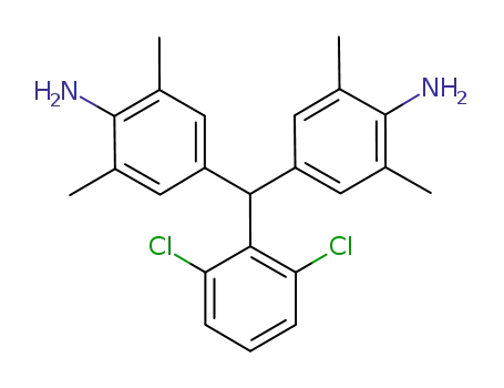 Molecular Structure of 65151-59-9 (4,4'-[(2,6-dichlorophenyl)methylene]bis[2,6-xylidine])