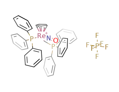{(η5-C5H5)Re(NO)(PPh3)(CH2PPh3)}(+)PF6(-)
