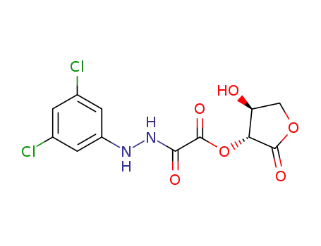(3R,4S)-4-hydroxy-2-oxotetrahydrofuran-3-yl 2-(2-(3,5-dichlorophenyl)hydrazinyl)-2-oxoethanoate