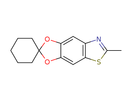 6-Methylspiro(cyclohexane-1,2-(1,3)dioxolo(4,5-f)benzothiazole)