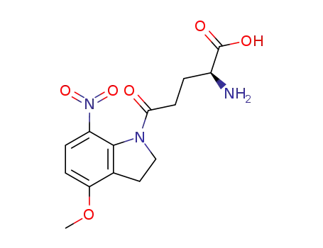 Molecular Structure of 295325-62-1 ((S)-ALPHA-AMINO-2,3-DIHYDRO-4-METHOXY-7-NITRO-D-OXO-1H-INDOLE-1-PENTANOIC ACID)