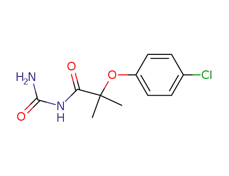 Molecular Structure of 29973-16-8 (N-carbamoyl-2-(4-chlorophenoxy)-2-methylpropanamide)