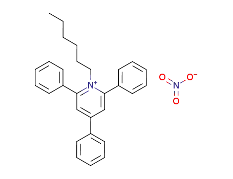 Molecular Structure of 73377-41-0 (N-Hexyl-2,4,6-triphenylpyridinium nitrate)