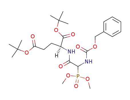 Molecular Structure of 128164-23-8 (di-tert-butyl N-<2-<(benzyloxycarbonyl)amino>-2-(dimethoxyphosphinyl)acetyl>-L-glutamate)