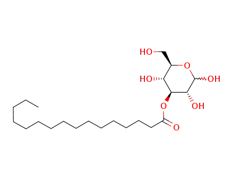 Molecular Structure of 182698-28-8 (3-O-palmitoyl-D-glucopyranose)