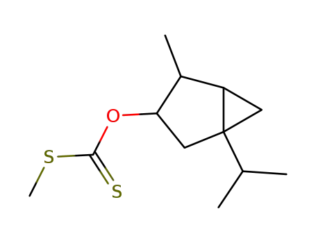 Molecular Structure of 54825-97-7 (dithiocarbonic acid <i>S</i>-methyl ester-<i>O</i>-thujan-3-yl ester)