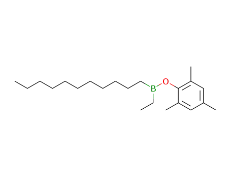 Molecular Structure of 87115-61-5 (Borinic acid, ethylundecyl-, 2,4,6-trimethylphenyl ester)