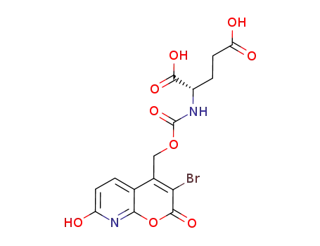 (S)-2-((((3-bromo-7-hydroxy-2-oxo-2H-pyrano[2,3-b]pyridin-4-yl)methoxy)carbonyl)amino)-pentanedioic acid