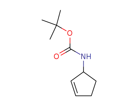 Molecular Structure of 153833-65-9 (Carbamic acid, (1R)-2-cyclopenten-1-yl-, 1,1-dimethylethyl ester (9CI))