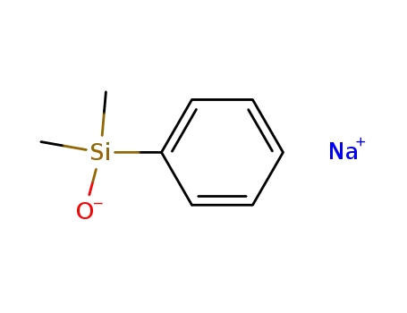 Molecular Structure of 7646-75-5 (Dimethylphenylsilanol sodium salt, 97%)