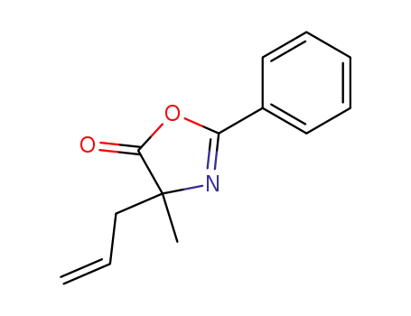 Molecular Structure of 84620-27-9 (2-phenyl-4-allyl-4-methyl-Δ<sup>2</sup>-oxazolin-5-one)