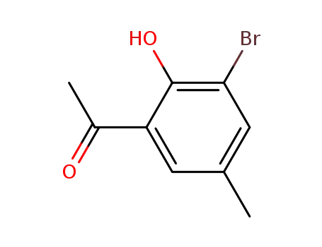 Molecular Structure of 56609-15-5 (Ethanone, 1-(3-bromo-2-hydroxy-5-methylphenyl)-)