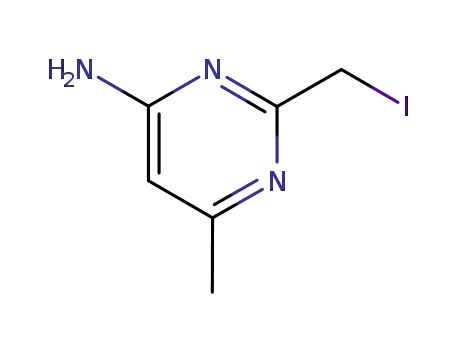 Molecular Structure of 108260-15-7 (2-(iodomethyl)-6-methyl-4-pyrimidinylamine)