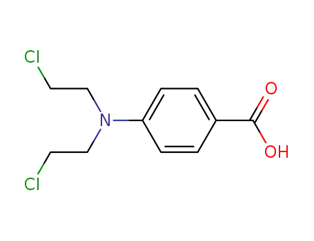 Molecular Structure of 1141-37-3 (4-N-bis(2-chloroethyl)aminobenzoic acid)