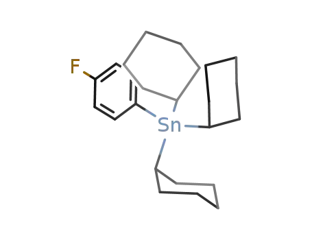 Molecular Structure of 1526-03-0 ((cyclo-C<sub>6</sub>H<sub>11</sub>)3SnC<sub>6</sub>H<sub>4</sub>-p-F)