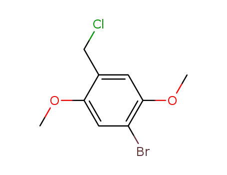 Molecular Structure of 446831-24-9 (1-BROMO-4-(CHLOROMETHYL)-2,5-DIMETHOXYBENZENE)