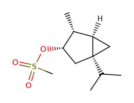 Molecular Structure of 177324-96-8 (Methanesulfonic acid (1S,3S,4R,5R)-1-isopropyl-4-methyl-bicyclo[3.1.0]hex-3-yl ester)