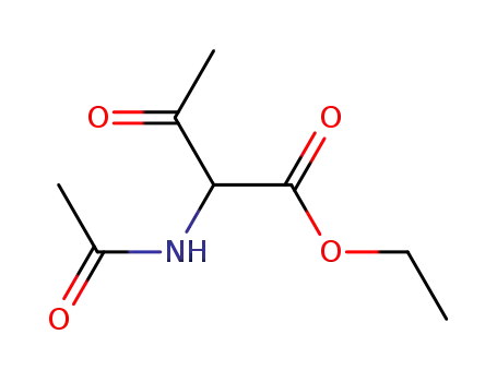 Molecular Structure of 5431-93-6 (ethyl 2-acetaMido-3-oxobutanoate)