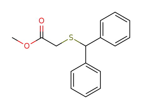 Molecular Structure of 118286-24-1 (methyl diphenylmethylmercaptoacetate)