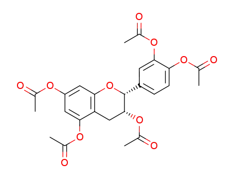 Molecular Structure of 105815-56-3 (2H-1-Benzopyran-3,5,7-triol, 2-[3,4-bis(acetyloxy)phenyl]-3,4-dihydro-,
triacetate, trans-)