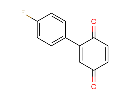 Molecular Structure of 87170-18-1 (2,5-Cyclohexadiene-1,4-dione, 2-(4-fluorophenyl)-)