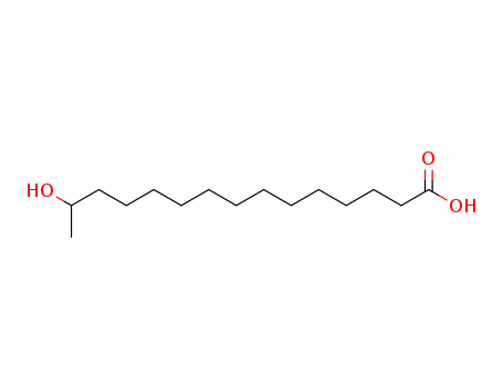 Molecular Structure of 17278-72-7 (Pentadecanoic acid, 14-hydroxy-)