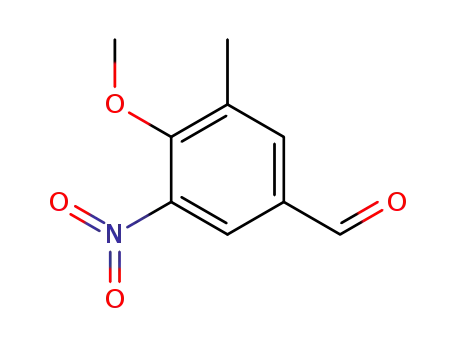 Molecular Structure of 861792-67-8 (4-methoxy-3-methyl-5-nitrobenzaldehyde)