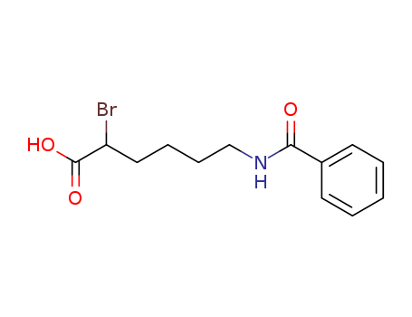 Hexanoic acid,6-(benzoylamino)-2-bromo- cas  1700-05-6