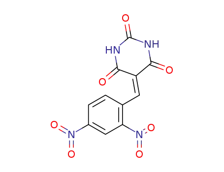 Molecular Structure of 27402-30-8 (5-(2,4-dinitro-benzylidene)-pyrimidine-2,4,6-trione)
