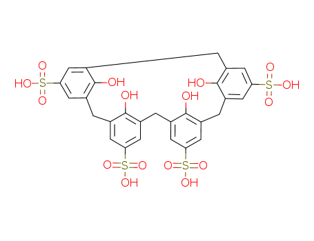 Pentacyclo[19.3.1.13,7.19,13.115,19]octacosa-1(25),3,5,7(28),9,11,13(27),15,17,19(26),21,23-dodecaene-5,11,17,23-tetrasulfonicacid, 25,26,27,28-tetrahydroxy-