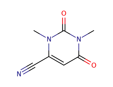 Molecular Structure of 49846-86-8 (1,3-Dimethyl-6-cyanouracil)