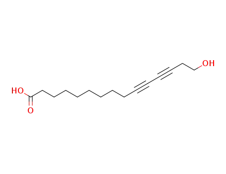 Molecular Structure of 91544-42-2 (10,12-Pentadecadiynoic acid, 15-hydroxy-)