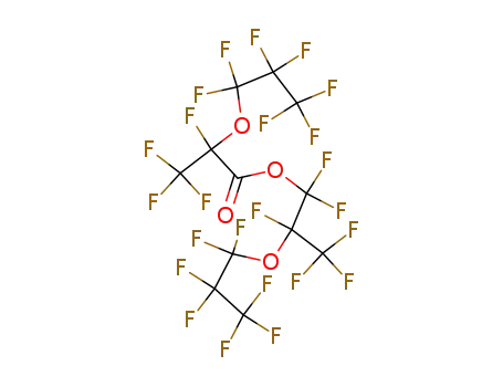 Molecular Structure of 296758-59-3 (Propanoic acid, 2,3,3,3-tetrafluoro-2-(heptafluoropropoxy)-,
1,1,2,3,3,3-hexafluoro-2-(heptafluoropropoxy)propyl ester)