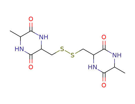Molecular Structure of 861021-29-6 (bis-(5-methyl-3,6-dioxo-piperazin-2-ylmethyl)-disulfide)
