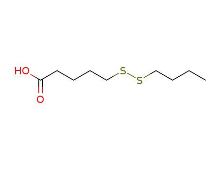 Molecular Structure of 159552-20-2 (Pentanoic acid, 5-(butyldithio)-)